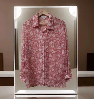 PIERRE BALMAIN Vintage Silk Blend Blouse Paris 88/160 M/L